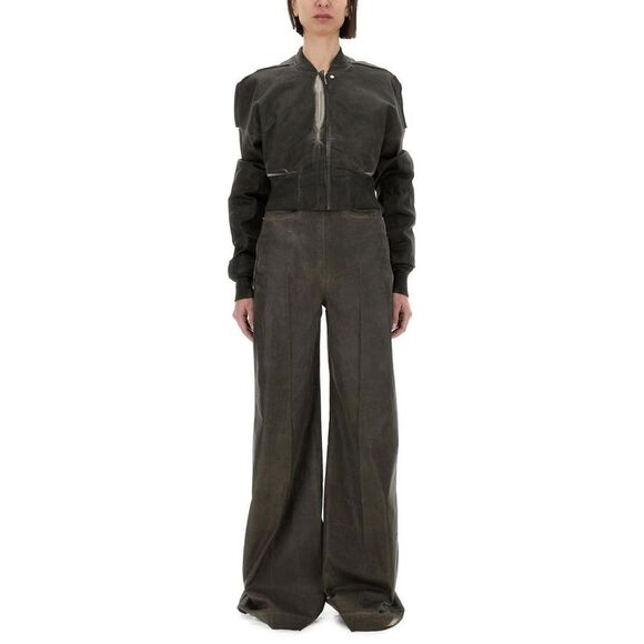 DRKSHDW Women's Cropped Bomber Jacket and Wide-Leg Pants Set Women GREY Coats &